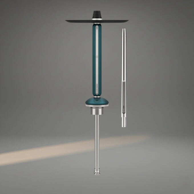 Cachimba Alpha Hookah Echo Emerald Green Silver