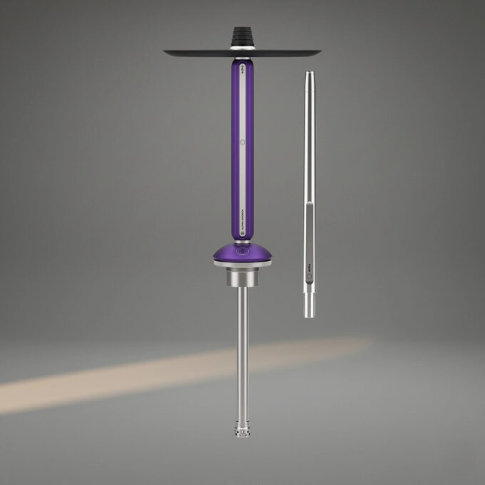 Cachimba Alpha Hookah Echo Jade Purple Silver