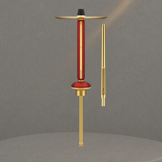 Cachimba Alpha Hookah Echo Ruby Red Gold