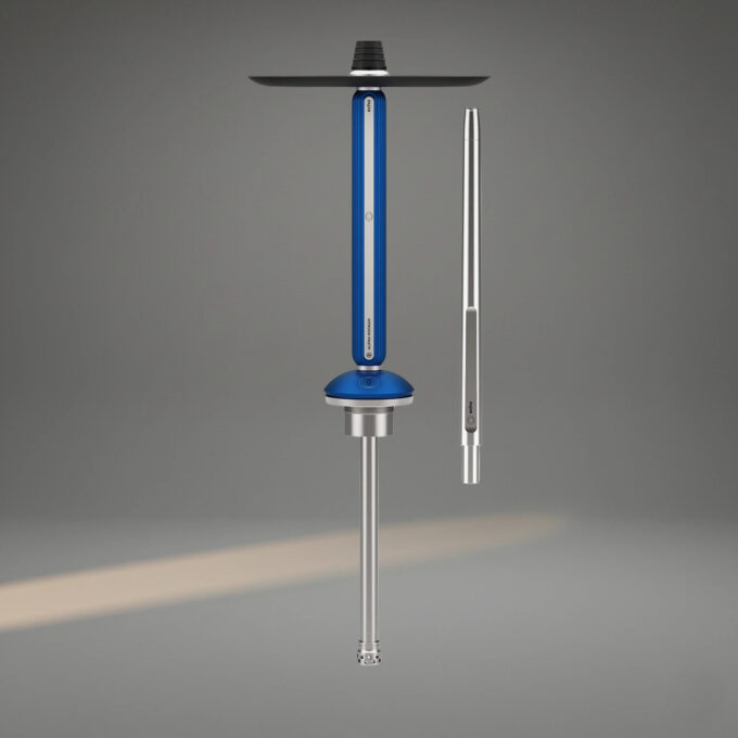 Cachimba Alpha Hookah Echo Sapphire Blue Silver